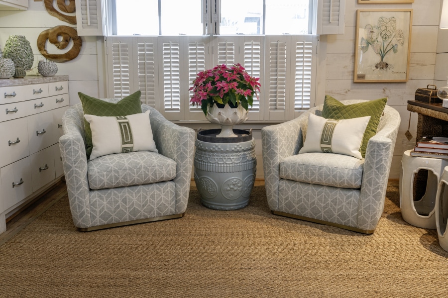 Arlette French Moderne Swivel Chair in Celtic Aqua