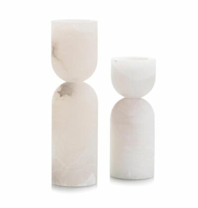 Set of Alabaster Candleholders