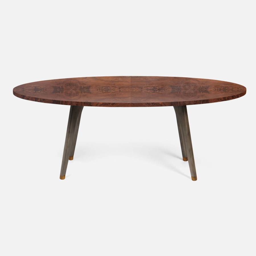 84" Oval Dining Table with Olive Ash Top
