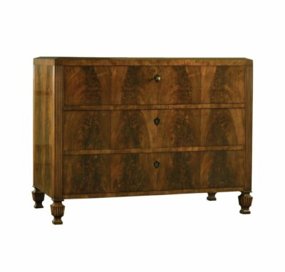 Walnut Veneer Burlwood Dresser
