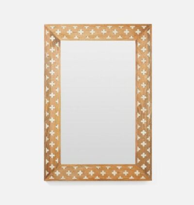 Clover Inlaid and Wood Mirrors