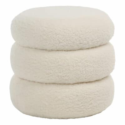 Faux Sheepskin Cloud Stool
