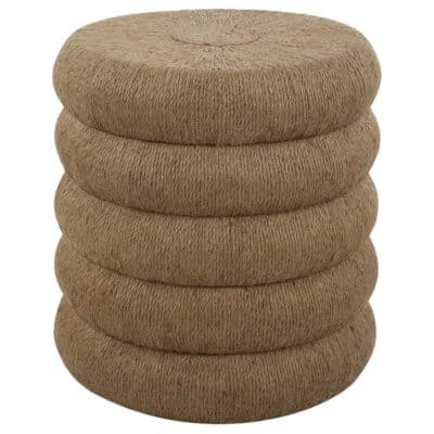 Round Rope Scalloped Side Table