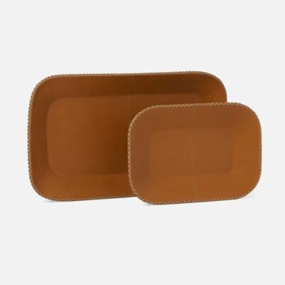 Leather Crisscross Stitch Trays
