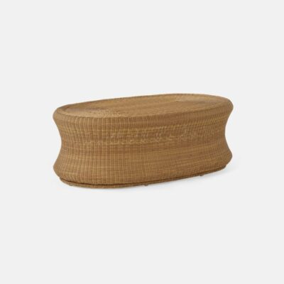 Outdoor Oval Honey Faux Wicker Coffee Tables