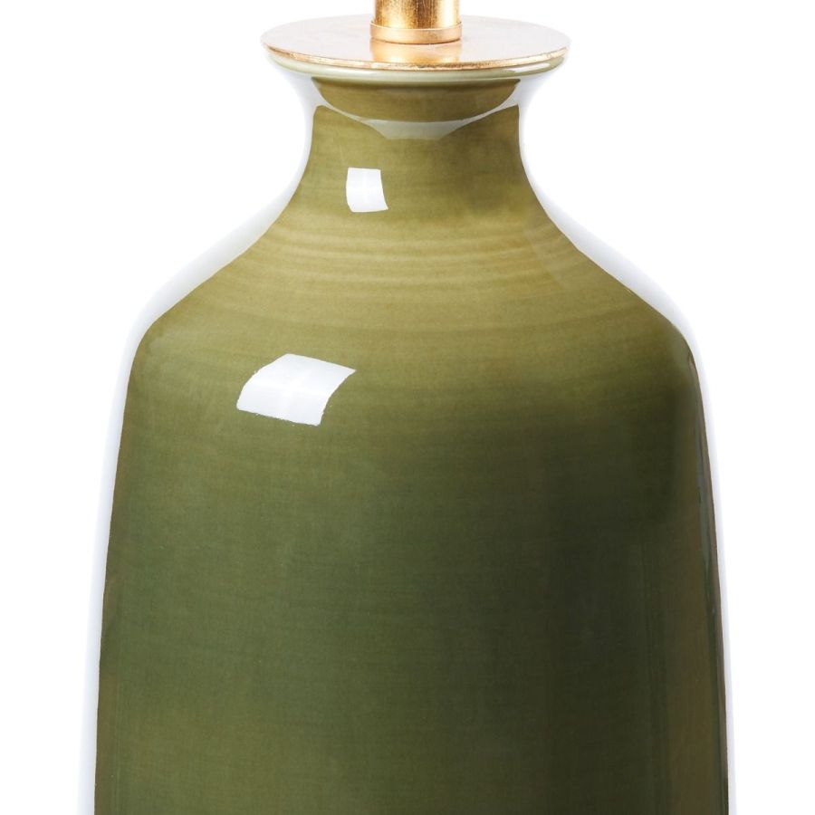 Traditional Curved Glazed Porcelain Lamp