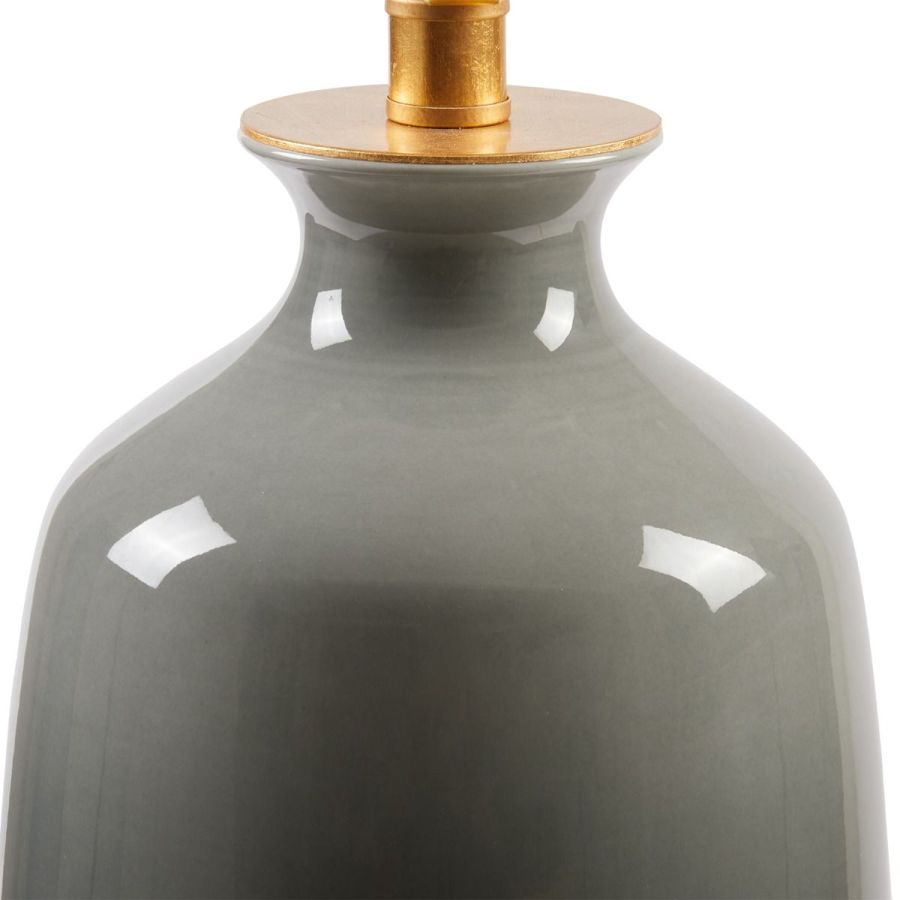 Traditional Curved Glazed Porcelain Lamp