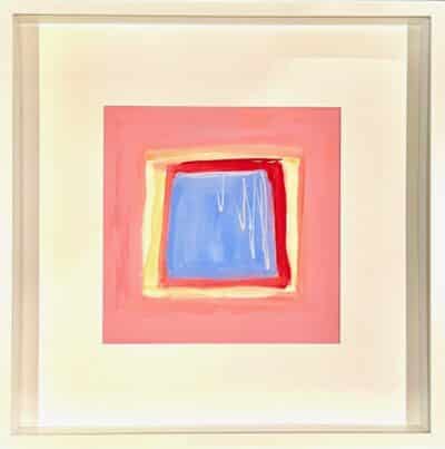 Colorblock Petal, Rouge, French Blue Original Art