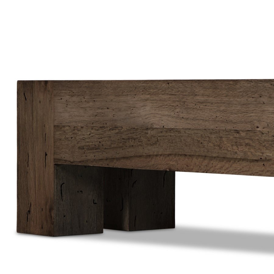 Thick Cut Rustic Oak Veneer Bench