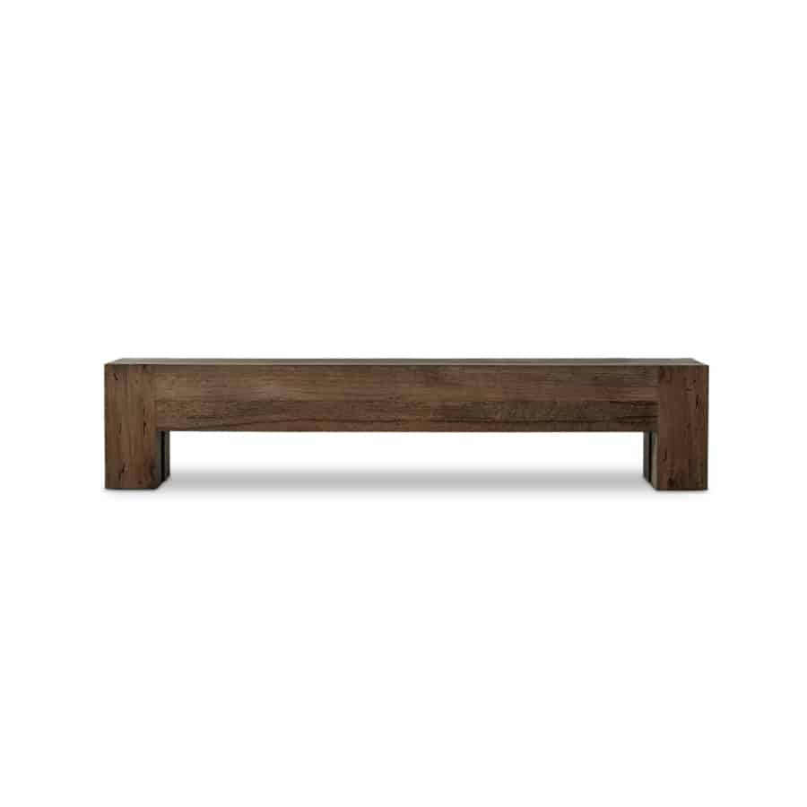 Thick Cut Rustic Oak Veneer Bench