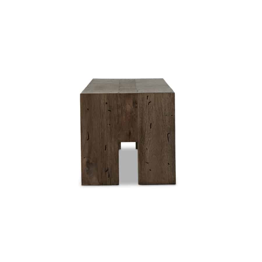 Thick Cut Rustic Oak Veneer Bench