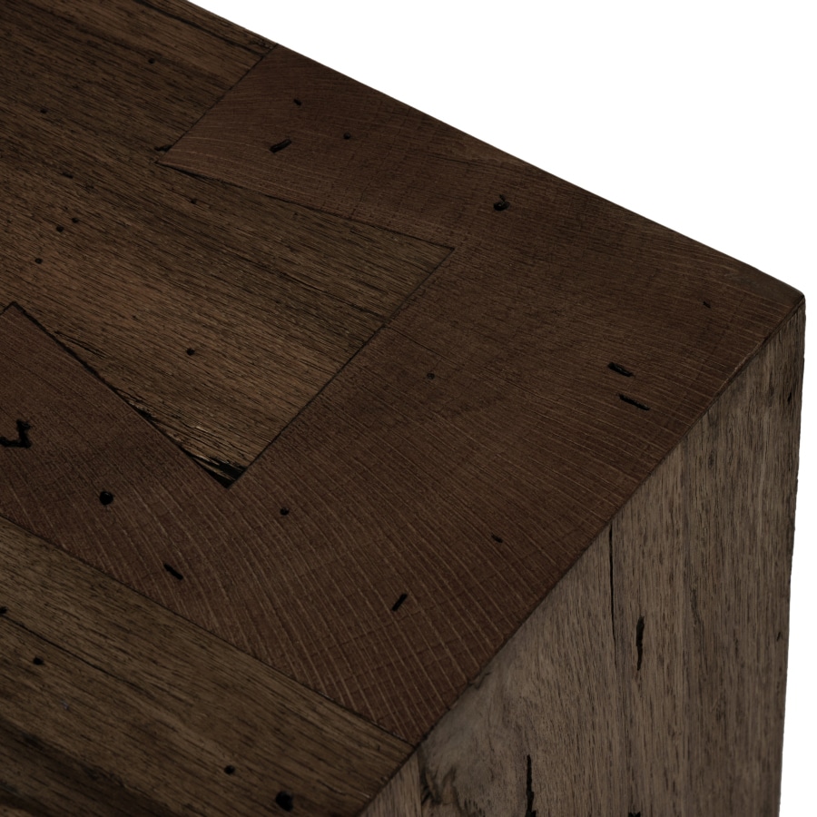 Thick Cut Rustic Oak Veneer Bench