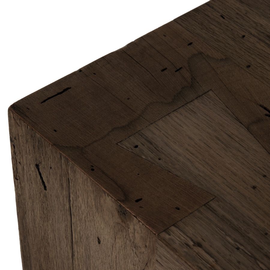 Thick Cut Rustic Oak Veneer Bench