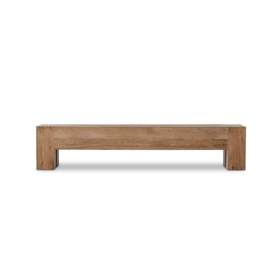 Thick Cut Rustic Oak Veneer Bench