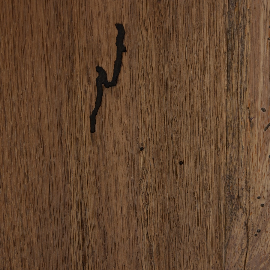Thick Cut Rustic Oak Veneer Bench