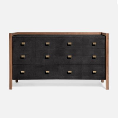 George 6 Drawer Faux Shagreen Dresser