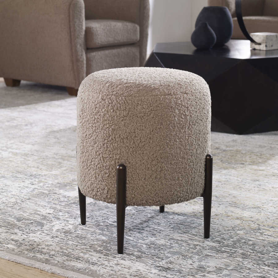 Rhone Faux Shearling Ottoman