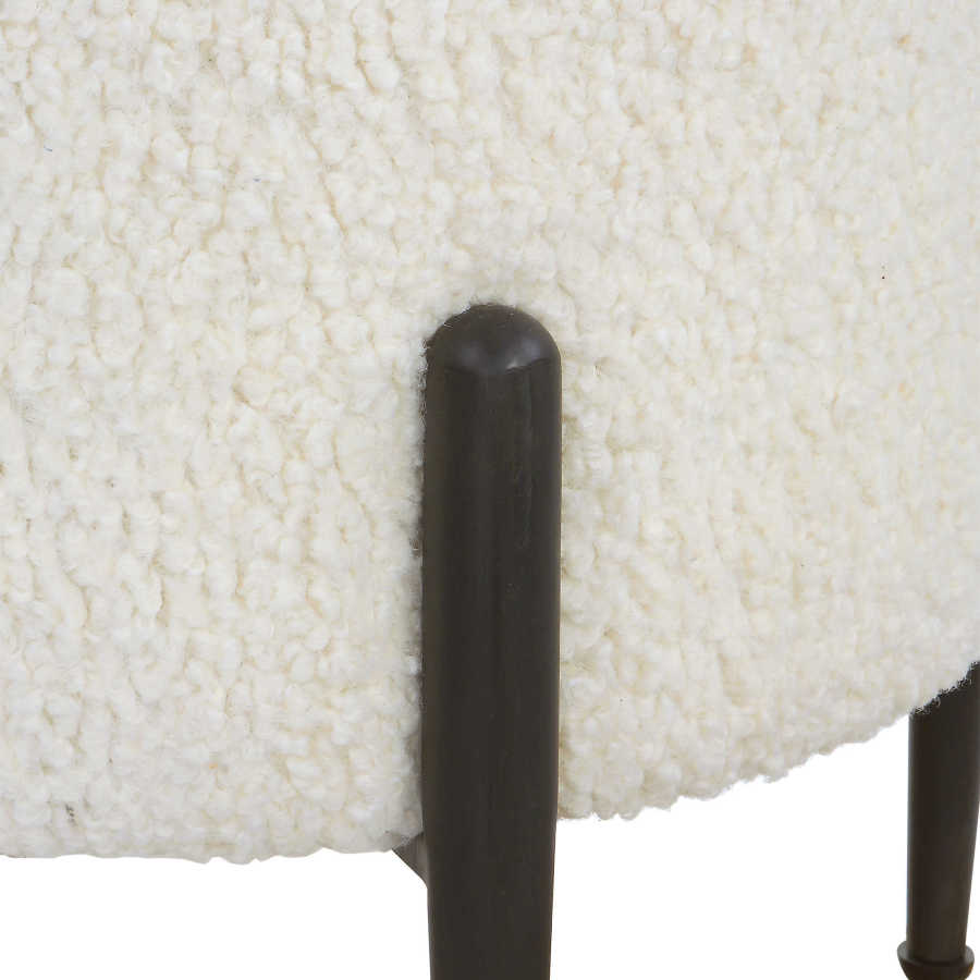 Rhone Faux Shearling Ottoman