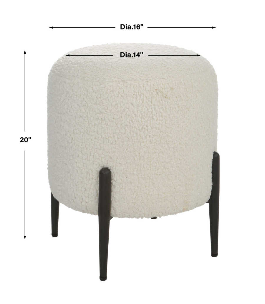 Rhone Faux Shearling Ottoman
