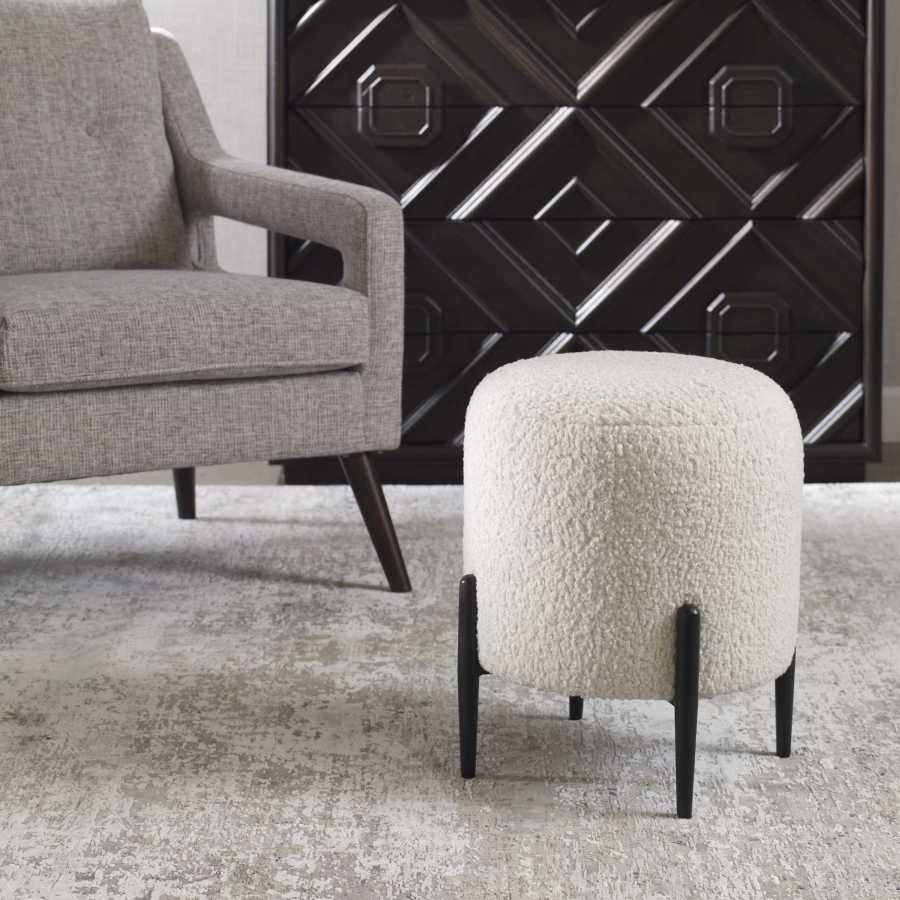 Rhone Faux Shearling Ottoman