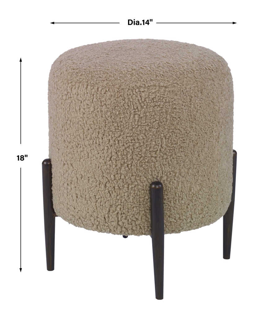 Rhone Faux Shearling Ottoman