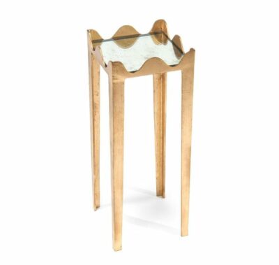 Gold Scalloped Martini Side Table