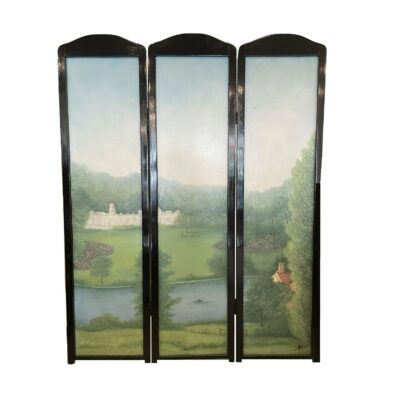 Hand Painted 3 Panel Decorative Screen