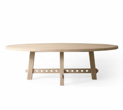 Oval Dining Table with Circle Motif Base