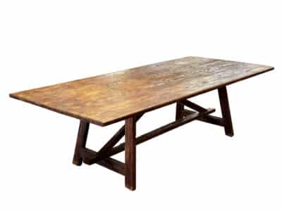 Pine Refectory Dining Table with X Base