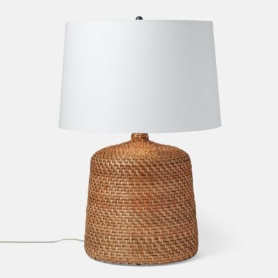 Jug Shaped Rattan Table Lamp
