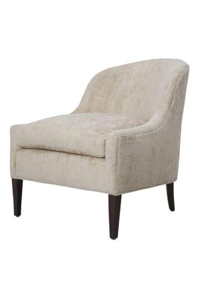 Round Back Blush Modern Chair