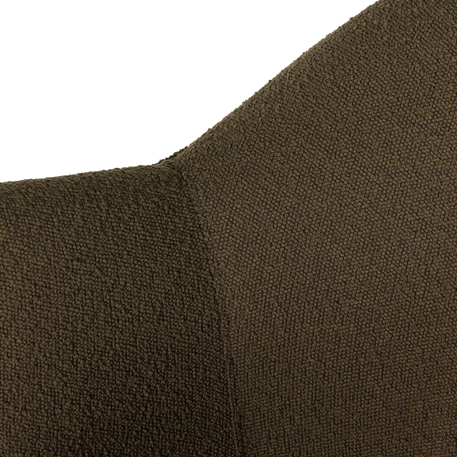 Olive Green Boucle Petite Swivel Chair