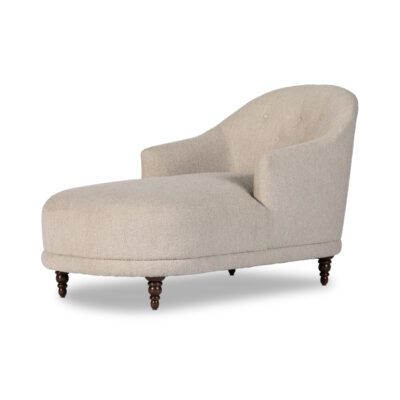 Modern Chaise Lounge with Turned Legs
