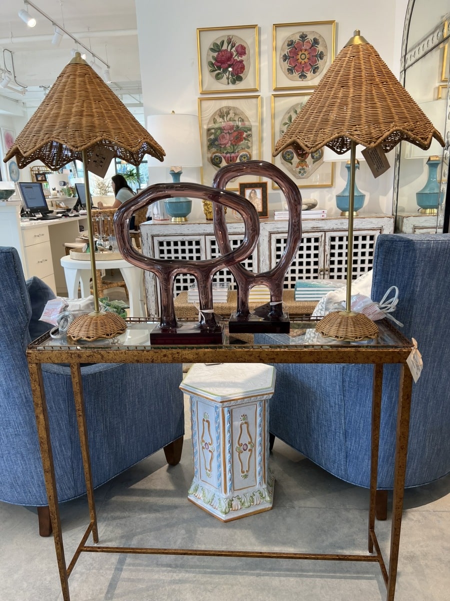 Gold Leaf Brass Console