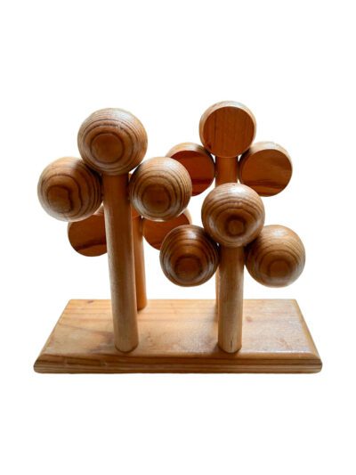Vintage Scandinavian Wooden Sculpture