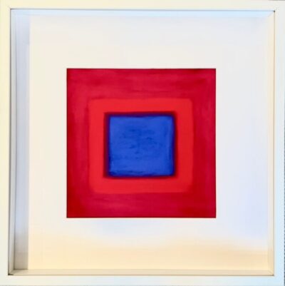 Colorblock Fire, Flame and Sailor Blue Original Art