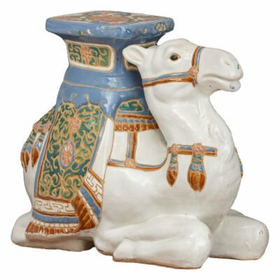 Vintage Ceramic Camel Garden Stool