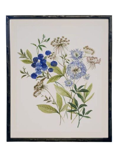 Blue and Green Botananica Print I