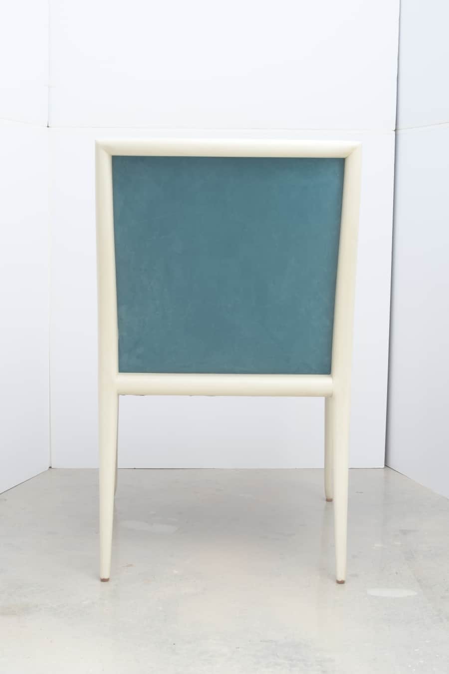 Ivory Voss Arm Chair with Teal Upholstery