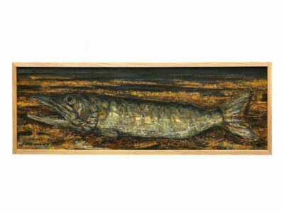 Antique Long Fish Original Art