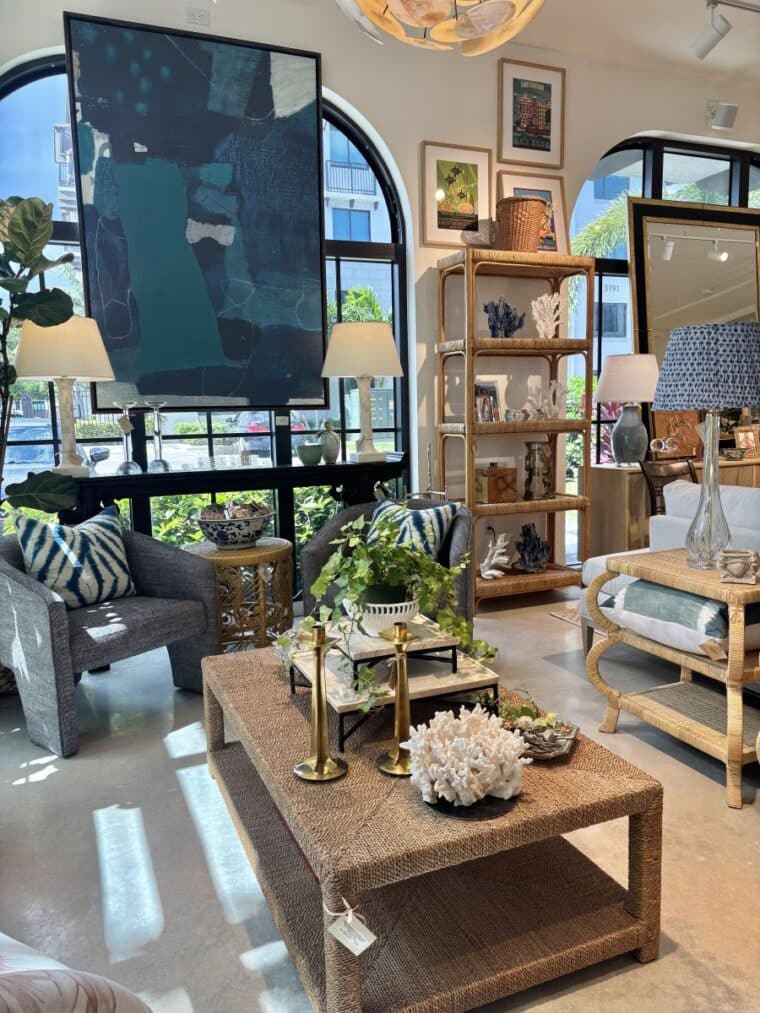 Rattan Side Tables with Exaggerated Frame - Image 11