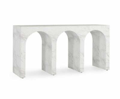 Indoor Outdoor Faux Marble Arch Console