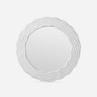 White Rippled Indoor Outdoor Mirrors