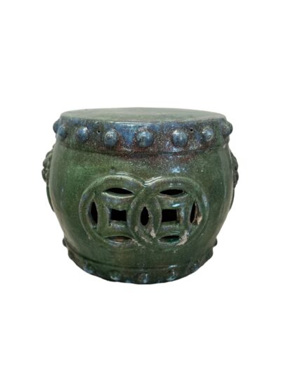 Low Dragon Teal Garden Stool