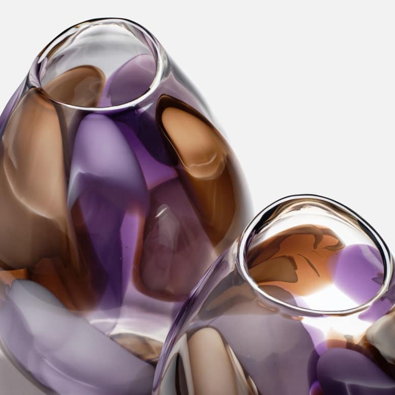 Patterned Blown Glass Vases