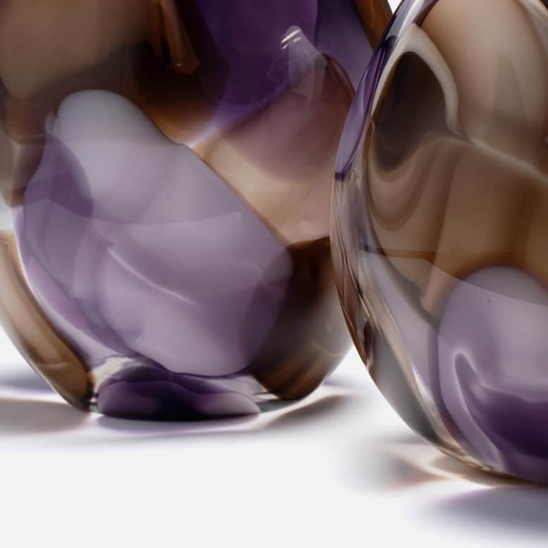 Patterned Blown Glass Vases