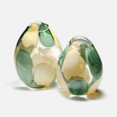 Patterned Blown Glass Vases