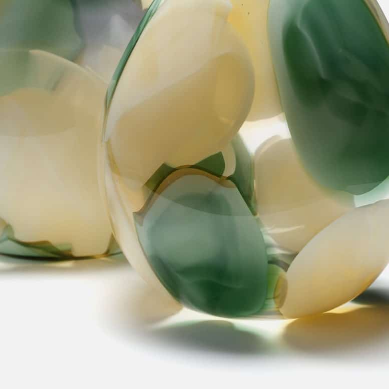Patterned Blown Glass Vases