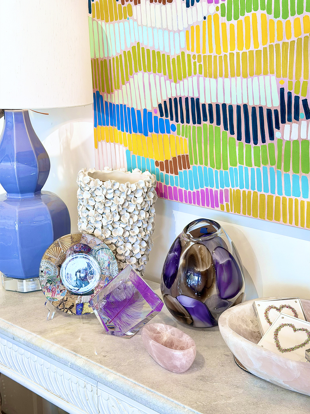 Patterned Blown Glass Vases - Image 10