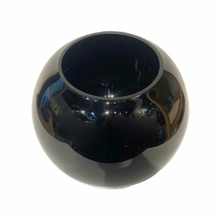 Vintage Black Glass Bowl - Image 2